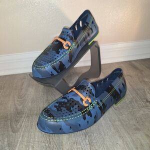 Floafers Stylish Blue Camouflage Men's Water Loafers